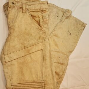 Distressed Tan Jeans Size 32x32 Mens Smoke Rise Brand